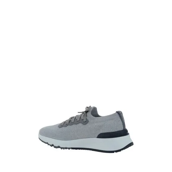 Brunello Cucinelli Gray Rubber Low Top Sneakers - Picture 5 of 8